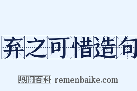 弃之可惜造句是什么意思的图片